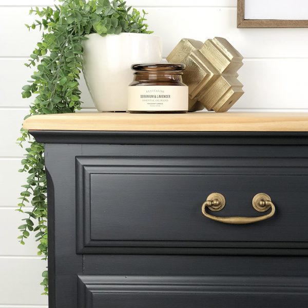 Navy bedside table