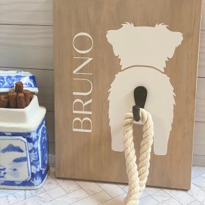 Dog lead station featuring Bruno