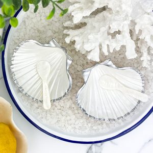 Scallop Shell salt & pepper dish set